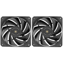 Mars Gaming Pack de 2 Ventiladores MF-NCLX2 de 120 mm Negro